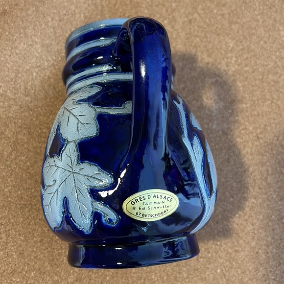 Betschdorf Alsace France Paul Schmitter Salt Glaze Pottery~Pitcher~Signed - Picture 15 of 16